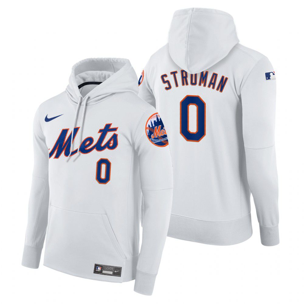 Men New York Mets #0 Stroman white home hoodie 2021 MLB Nike Jerseys->new york mets->MLB Jersey